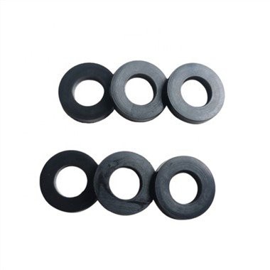 Junta de goma plana negra